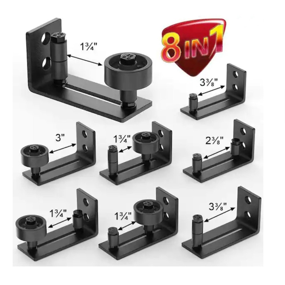 YEFU 8 in 1 Sliding Barn Door Floor Guides Barn Door Guide for Bottom Adjusta...